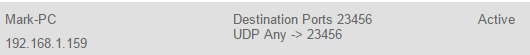 Forward each of the TCP and UDP ports below to the appropriate computer.
