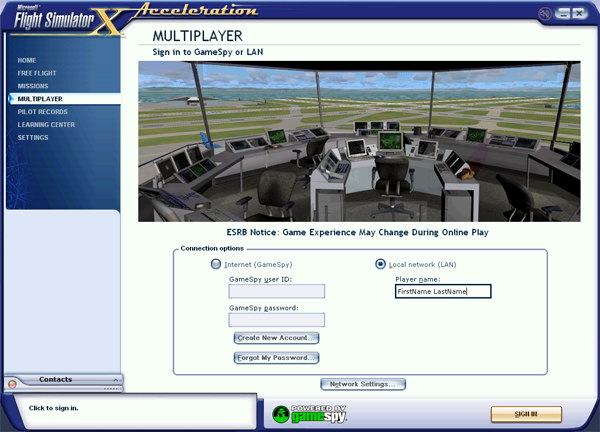 Enter a username, then click "Sign In".