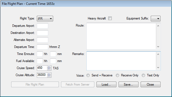 You can use vPilot to file your flight plan.