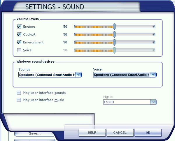 Disable "Voice" and select a "Sounds" device.