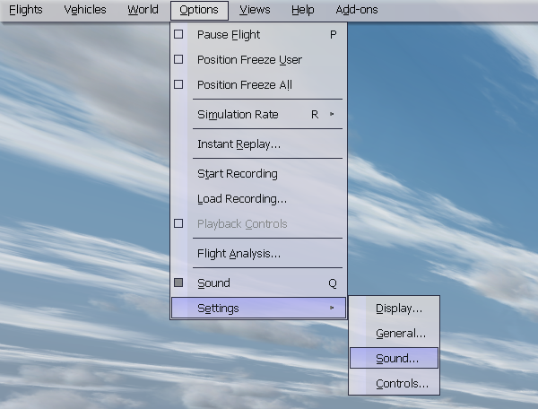 Click "Settings", then "Sound".